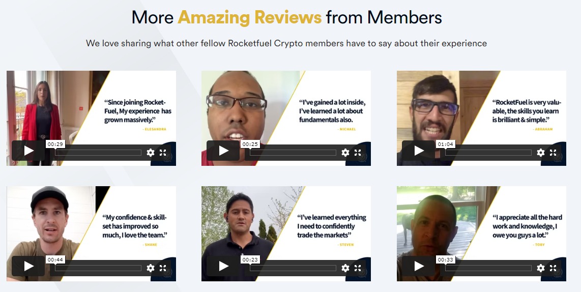 Testimonios ganancias con criptomonedas y RocketFuel Education